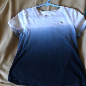 Abercrombie kids blue dip dye shirt